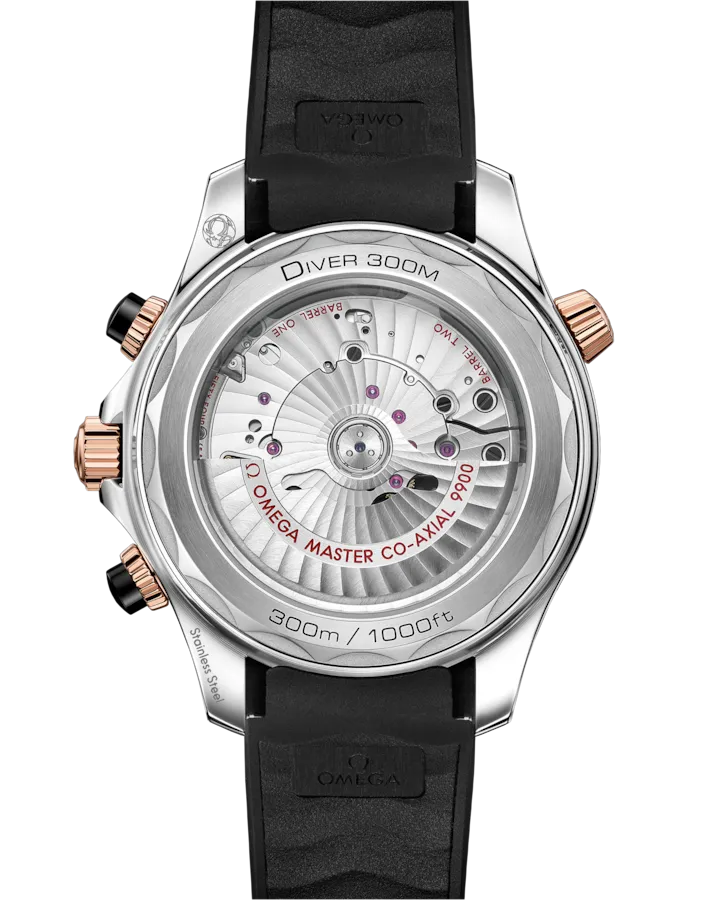 SEAMASTERDIVER 300M44 MM STEEL ? SEDNA GOLD ON RUBBER STRAP