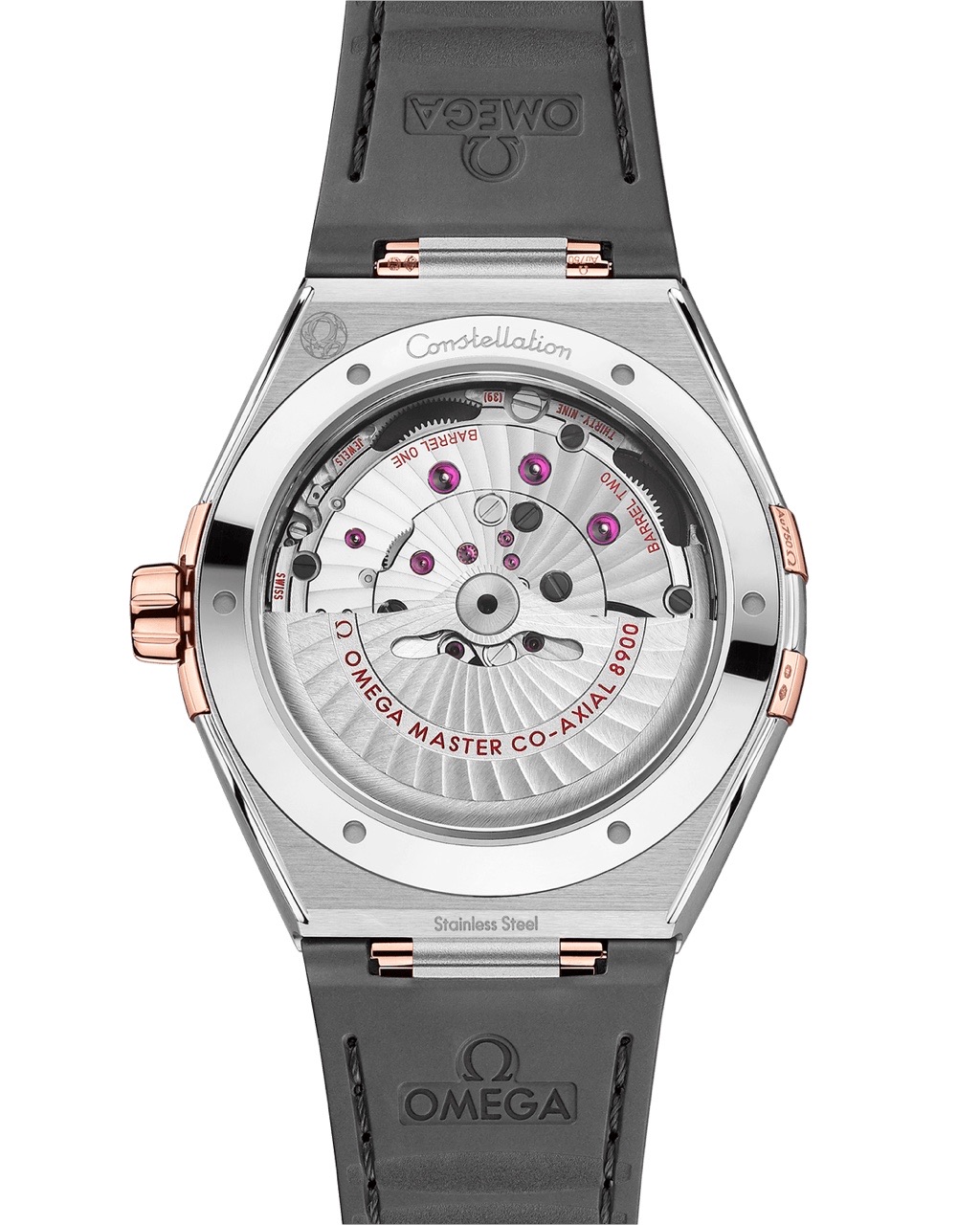 CONSTELLATION STEEL ‑ SEDNA™ GOLD ON LEATHER STRAP 41 MM