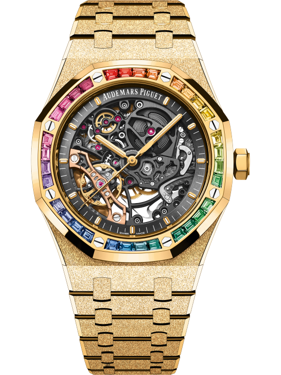 ROYAL OAK FROSTED GOLD DOUBLE BALANCE WHEEL OPENWORKED 41mm