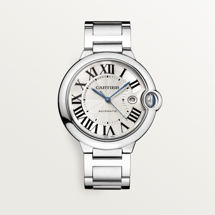 Ballon Bleu de Cartier watch Silver guilloché dial 42 mm