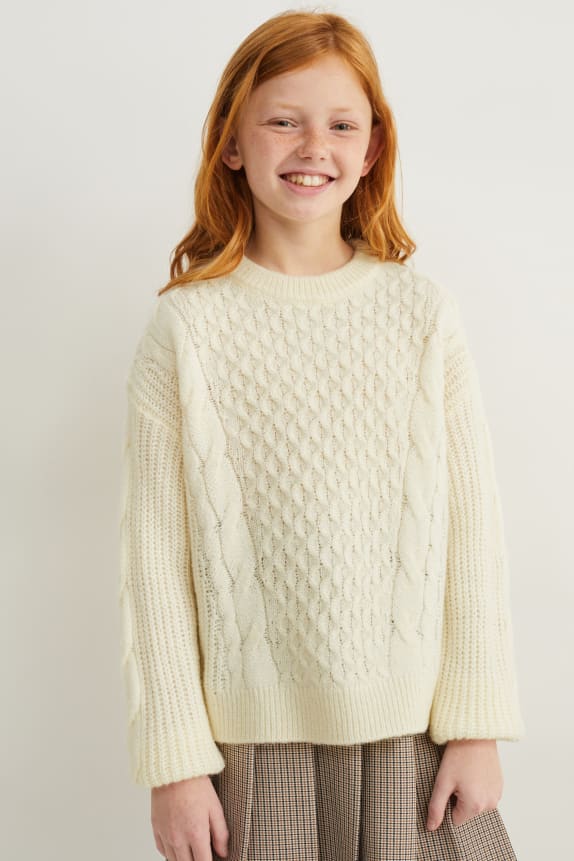 Jumper - cable knit pattern
