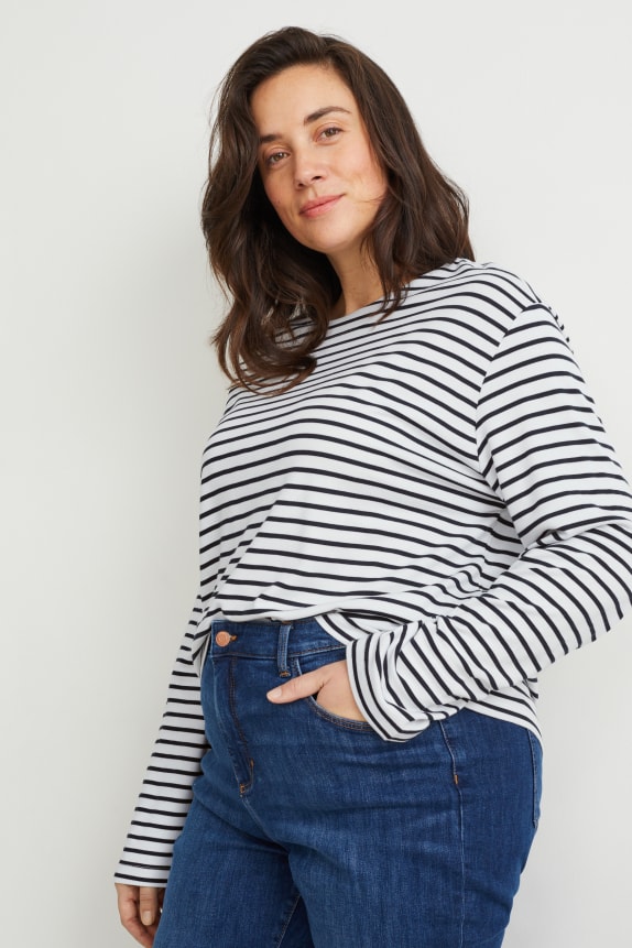 Long sleeve top - striped