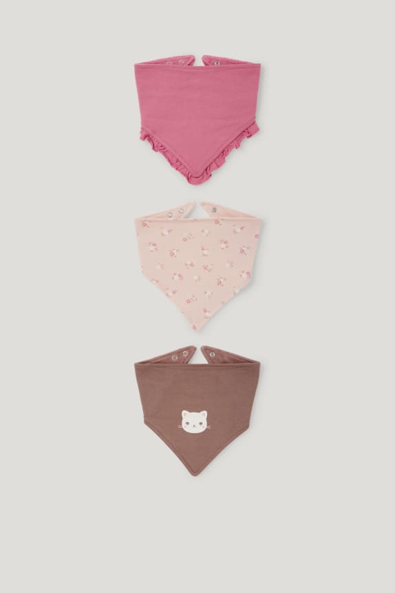 Multipack of 3 - baby triangular scarf