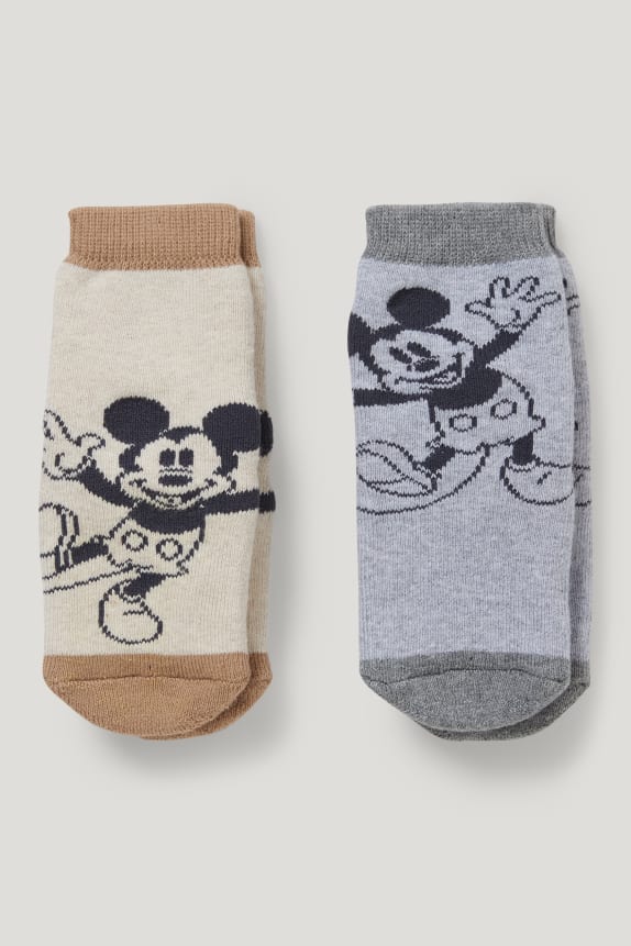 Multipack of 2 - Mickey Mouse - baby non-slip socks