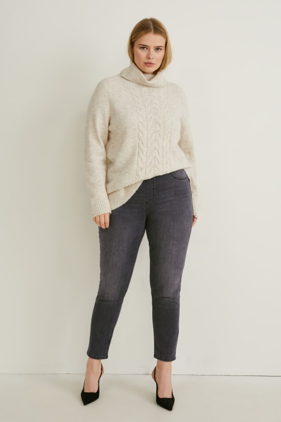 Jegging jeans - mid-rise waist - skinny fit - push-up effect