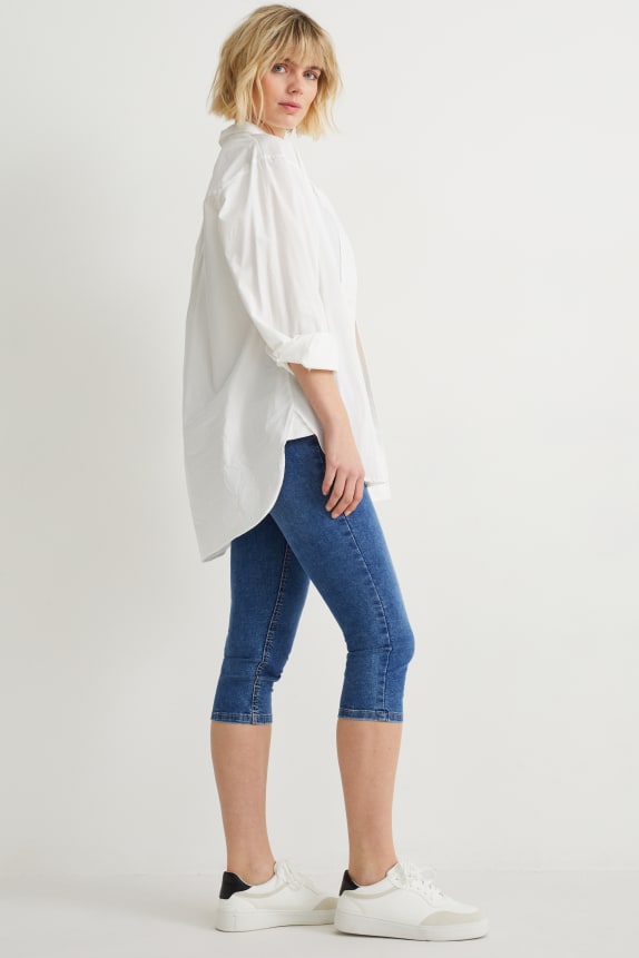 Capri jegging jeans - mid-rise waist - push-up effect - LYCRA®