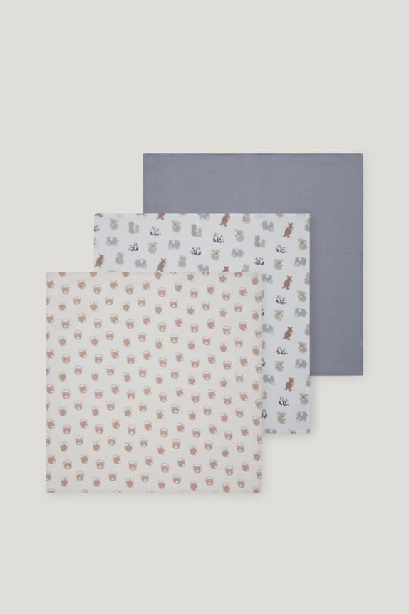 Multipack of 3 - baby muslin square