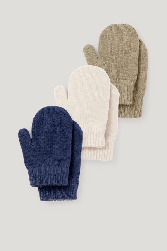 Multipack of 3 - baby mittens