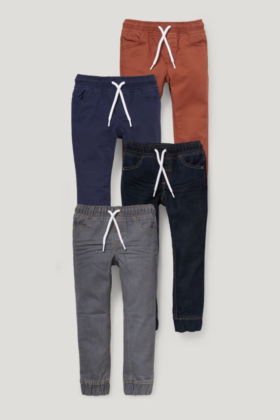 Multipack of 4 - thermal jeans and thermal trousers - straight fit