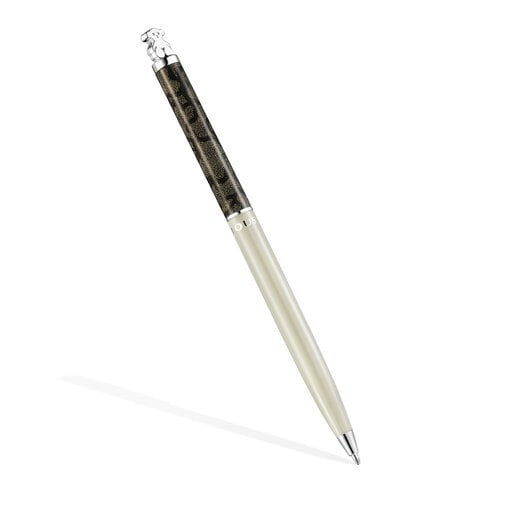 Steel TOUS Kaos Ballpoint pen lacquered in beige | 