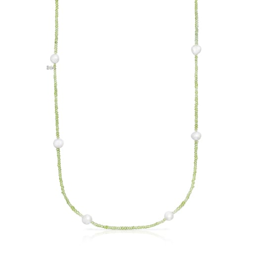 Tous Vibes Peridot Necklace and Sea pearl