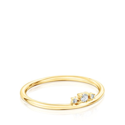 Relojes Tous Gold Ring with diamonds Classiques Les