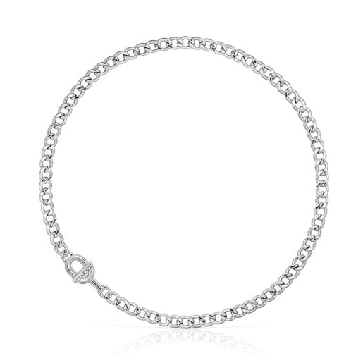 Tous curbed MANIFESTO TOUS in silver Chain
