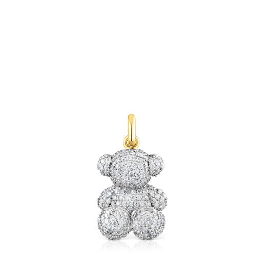 Tous Bear gold 1.30ct-diamond Bold pendant and