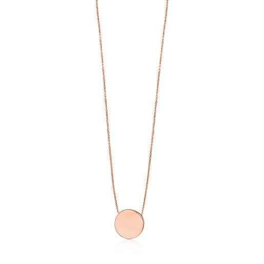 Tous Pulseras ATELIER 24/7 disc Necklace in Gold rose