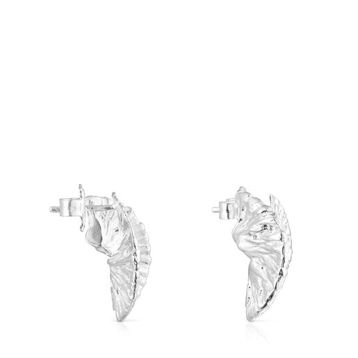 Tous Perfume Silver Wicker opening Earrings with