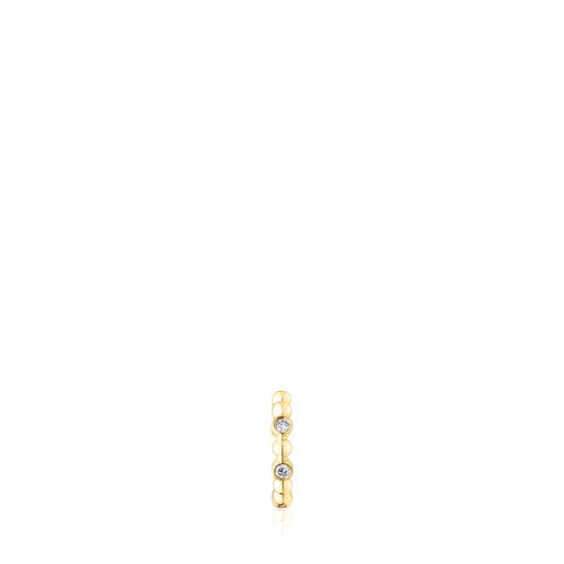Tous Perfume Hoop earring with gold Les balls and diamonds Classiques