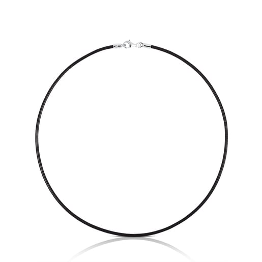 Tous Leather sterling Black with TOUS Chokers silver Choker