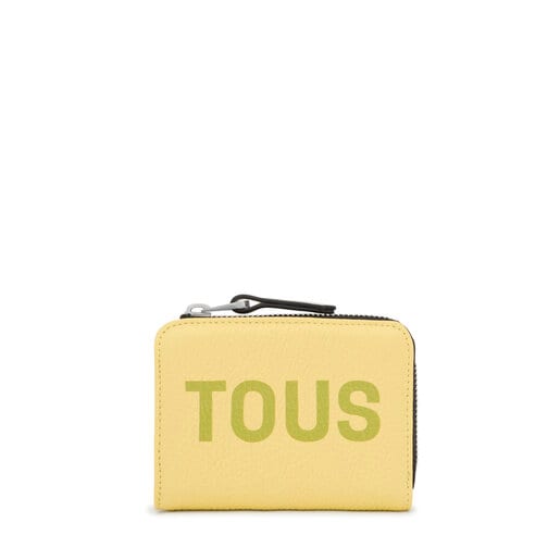 Tous Card Lynn Logo Yellow leather TOUS wallet