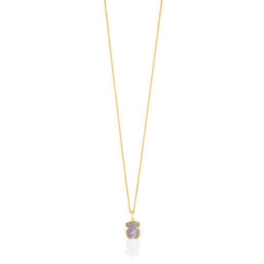 Tous Mother-of-pearl and XXS Gold bear Necklace