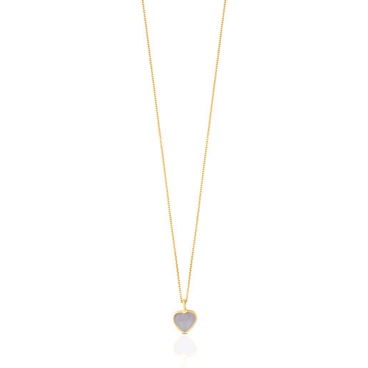 Tous Gold heart Necklace XXS Mother-of-pearl and