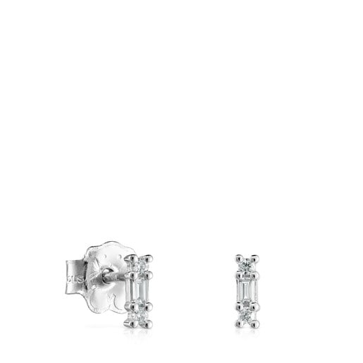 Tous Perfume Riviere Earrings Diamonds with White gold in