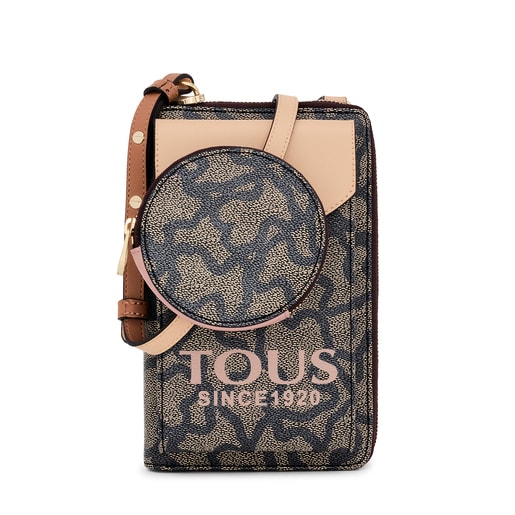 Tous Black with Icon Kaos hanging wallet phone pouch
