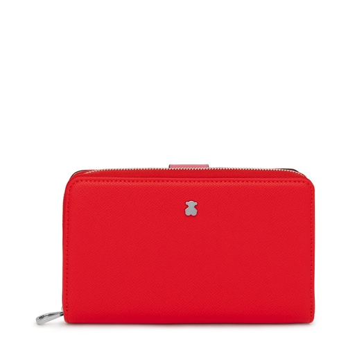 Medium red New Dubai Saffiano Wallet | 
