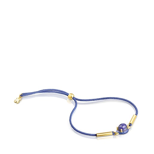 Tous TOUS Vibrant Cord with Bracelet lapis Colors lazuli enamel and