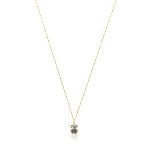 Tous Necklace sapphire blue Gold with Areia