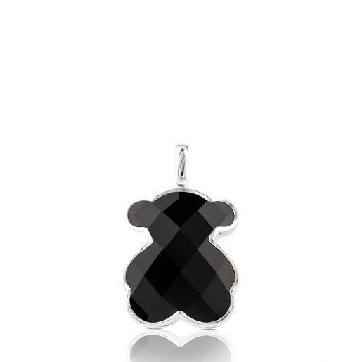 Silver TOUS Color Pendant with faceted onyx 3,3cm. | 