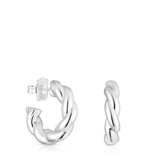 Silver Twisted Earrings | 