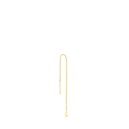 Gold Single earring with heart motif Cool Joy | 