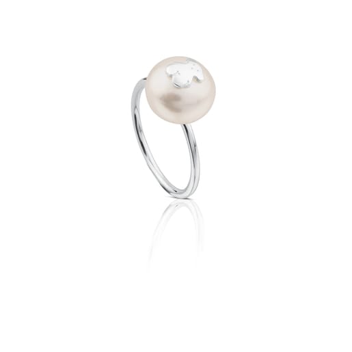 Anillos Tous Silver TOUS Sweet Dolls Ring with pearl