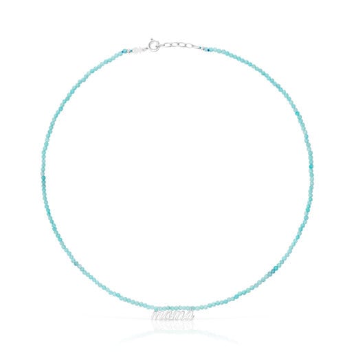 Tous Silver and amazonite Mama TOUS Necklace
