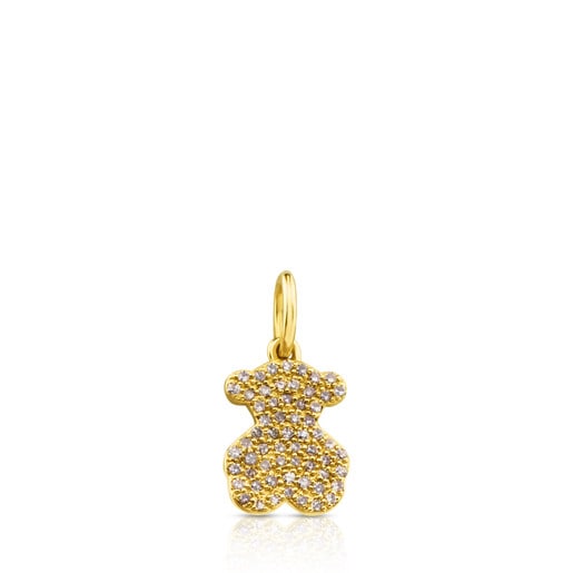 Tous 43/100 Gold Diamonds Power Bear Pendant motif with Gem