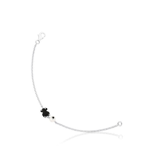 Tous Bracelet ans Silver Pearl Onyx, Spinel with Erma