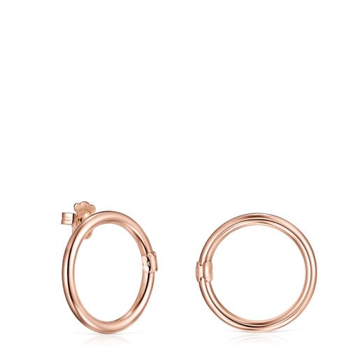 Large Hold Ring in Rose Silver Vermeil | 