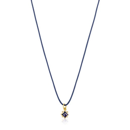 Tous Pulseras Magic Nature Necklace with iolite blue cord and