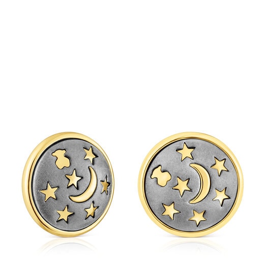 Tous Twiling dark vermeil and Silver Earrings silver