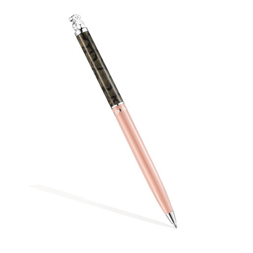 Steel TOUS Kaos Ballpoint pen lacquered in pink | 