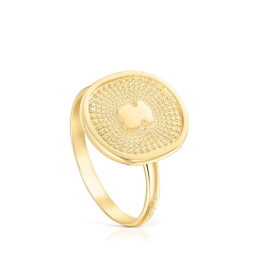 Relojes Tous Gold Oursin Ring
