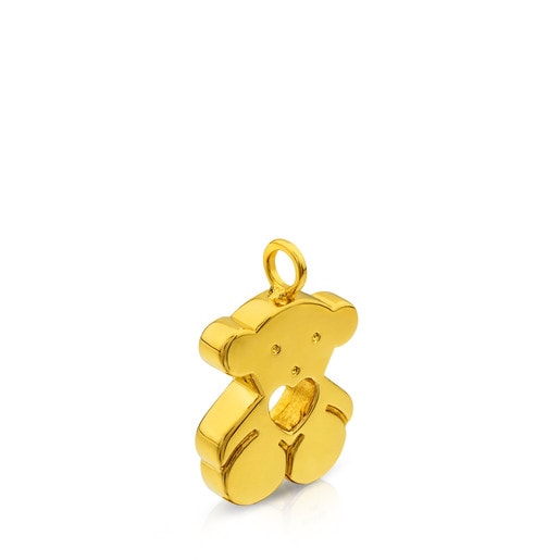 Tous Pulseras Gold Sweet Dolls Pendant big size. hole Bear heart motif with