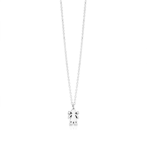 Silver Sweet Dolls girl Necklace