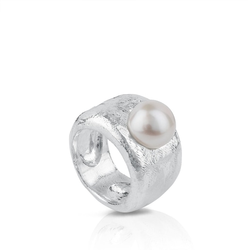 Tous Duna Ring Silver Pearl with