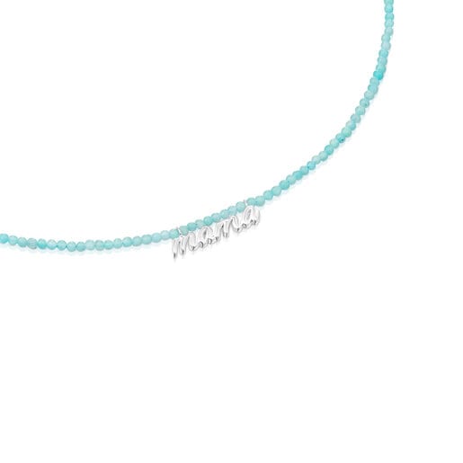 Relojes Tous Mujer Silver and amazonite Mama Necklace TOUS