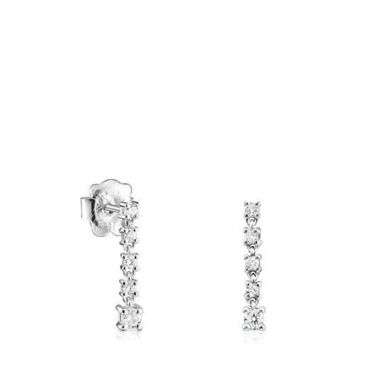 Relojes Tous Short Riviere Earrings in with gold White Diamonds
