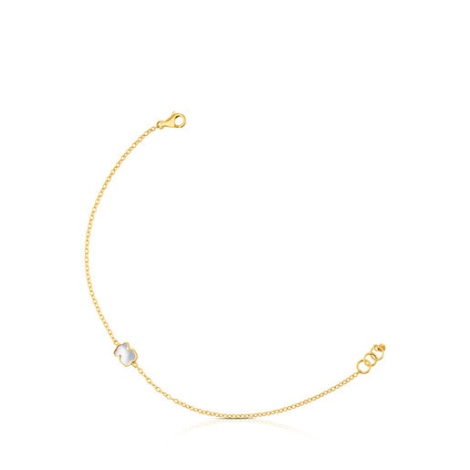Tous Gold XXS bear and Mother-of-pearl Bracelet