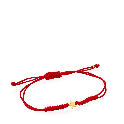 Tous Cord and Red Bracelet Gold Sweet star XXS Dolls