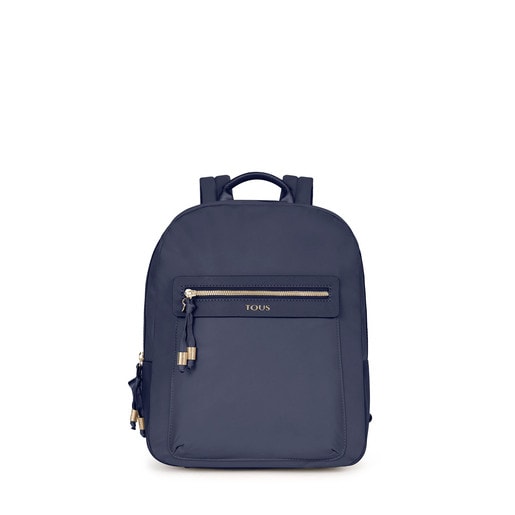 Tous Online Navy colored Canvas Backpack Brunock Chain